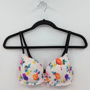 Victoria's Secret PINK Bra Women's 32D Colorful Floral Lightly Lined